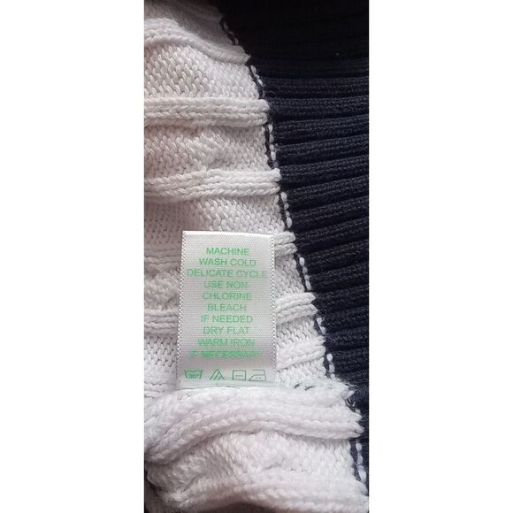 Lilly Pulitzer Women's Size Medium Striped Pull Over Cable Knit Sweater - Picture 9 of 9